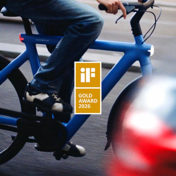 VanMoof S6 wint goud bij de iF Design Awards 2026