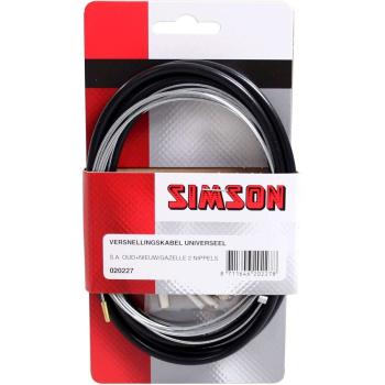 020227 Simson Versn.kabel S.A. OT+NT Gazelle 2nipp. zwart