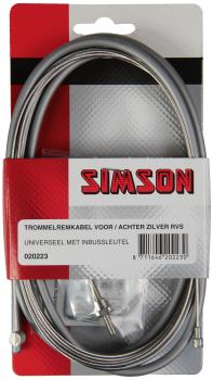 Simson Trommelremkabelset RVS grijs