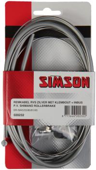 Simson Remkabelset Shimano Rollerbrake RVS grijs