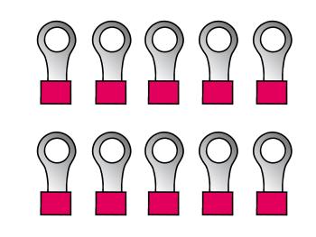 Carpoint Kabelverbinders 535 Rood, 10 stuks
