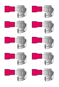 Carpoint Kabelverbinders 561 Rood 10 stuks