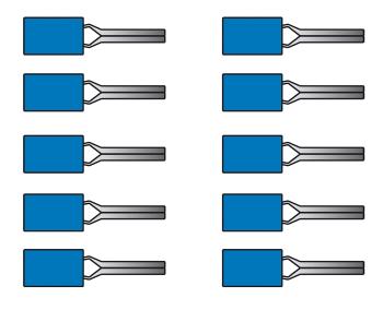 Carpoint Kabelverbinders 621 Blauw 10 stuks