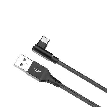 Celly datakabel usb>type c en l stekker 1 meter zwart