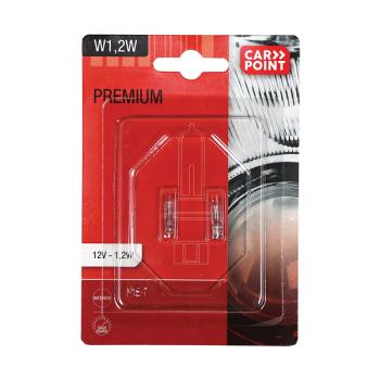 Carpoint Premium Autolampen 12V W1,2W 2 Stuks