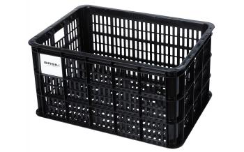 Basil gerecyclede fietskrat crate maat L 40 liter Zwart