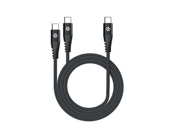 Celly USB-C naar dubbele USB-C Kabel