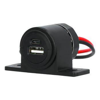Carpoint Opbouwcontactdoos USB-A + USB-C 12/24V