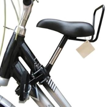 Zadel op buis damesfiets