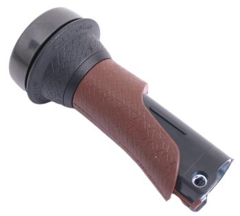 Handvat links Basis 100 mm met draaibel - bruin