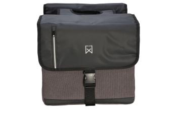 Willex dubbele canvas kantoortas Grijs Zwart 30 liter