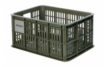 Basil gerecyclede fietskrat crate maat S 17,5 liter Donker groen