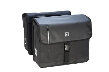 Willex dubbele canvas kantoortas Zwart Zwart 40 liter