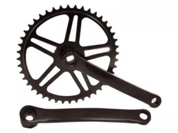 Vinty Crankstel 44T spieloos voor vierkante as 170mm crank zwart