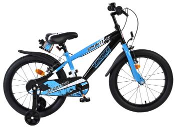 Volare Sportivo Kinderfiets Jongens 18 inch Blauw Zwart Twee Handremmen 2025