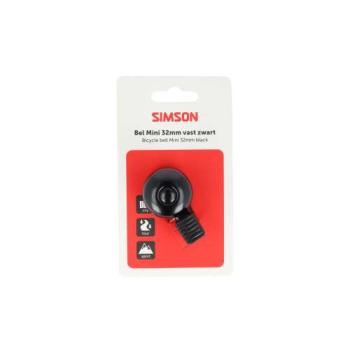 SIMSON Fietsbel Mini met Kunststof Klem 32mm Zwart